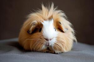 ai generado hermosa Guinea cerdo mascota retrato. foto