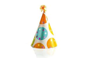 AI generated Party hat isolated on white background. photo