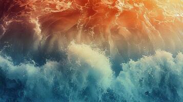 AI generated Close Up of a Wave in the Ocean photo