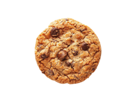 AI generated chocolate chip cookie on transparent background png