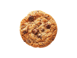 ai generado chocolate chip Galleta en transparente antecedentes png