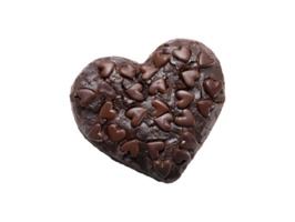 ai généré une cœur en forme de Chocolat biscuit sur une transparent Contexte png