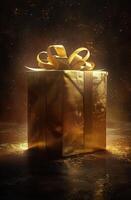 AI generated Row of Gold Bars on Table photo