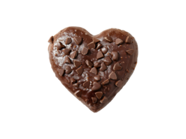 ai genererad en hjärta formad choklad kaka på en transparent bakgrund png