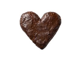 ai généré une cœur en forme de Chocolat biscuit sur une transparent Contexte png