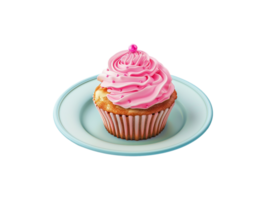 AI generated a plate of cupcake png