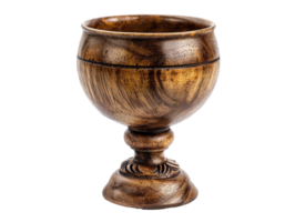 AI generated isolated wooden goblet png