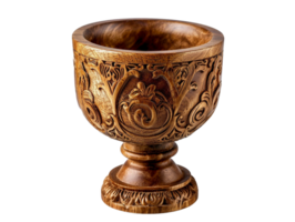 AI generated isolated wooden goblet png