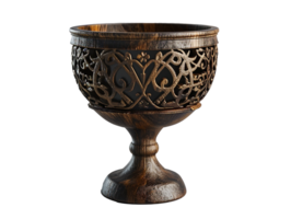 AI generated isolated wooden goblet png