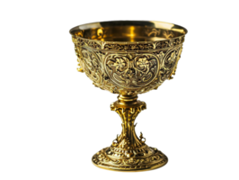 AI generated isolated golden goblet design png