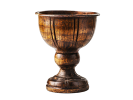 AI generated isolated wooden goblet png