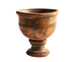 AI generated isolated clay goblet png