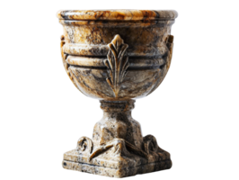 AI generated isolated stone goblet png