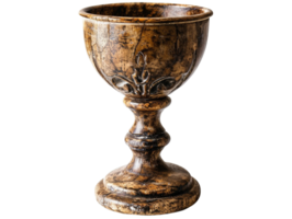 AI generated isolated wooden goblet png