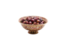 AI generated a bowl of date fruits png