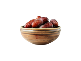 AI generated a bowl of date fruits png