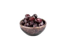 AI generated a bowl of date fruits png