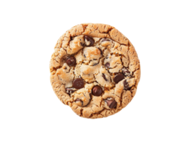 ai generado chocolate chip Galleta en transparente antecedentes png