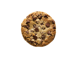 ai generado chocolate chip Galleta en transparente antecedentes png