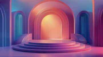 AI generated Circular Stage Set Design photo