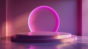 AI generated Circular Stage Set Design photo