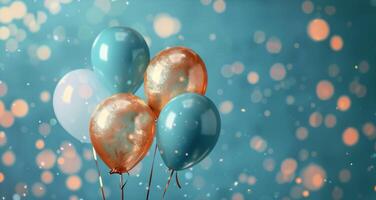 AI generated Group of Balloons Floating in the Air photo