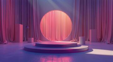 AI generated Circular Stage Set Design photo