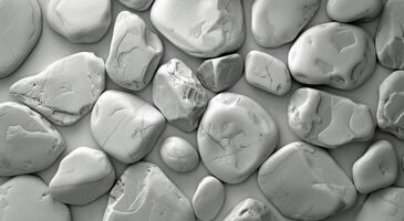 AI generated Assorted Rocks Arranged on Table photo