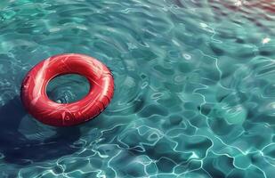 AI generated Life Preserver Floating in Water photo