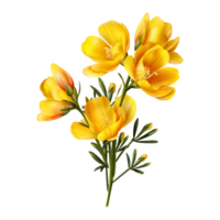 ai généré freesia fleur isolé sur transparent Contexte png