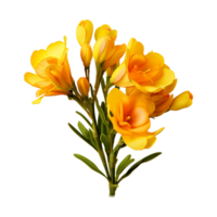 ai gegenereerd freesia bloem geïsoleerd Aan transparant achtergrond PNG