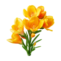 AI generated Freesia flower isolated on transparent background png