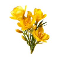 ai généré freesia fleur isolé sur transparent Contexte png