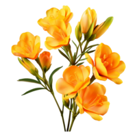 ai généré freesia fleur isolé sur transparent Contexte png