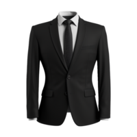 ai generado negro formal traje aislado en transparente antecedentes png