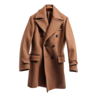 AI generated Fashion wool coat isolated on transparent background png