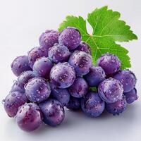 AI generated Fresh Grapes Covered in Water Droplets photo