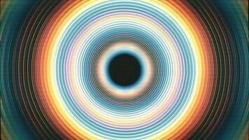 une coloré circulaire modèle avec une noir Contexte video