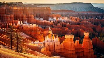 AI generated Canyon landscape background of bryce canyon national park photo