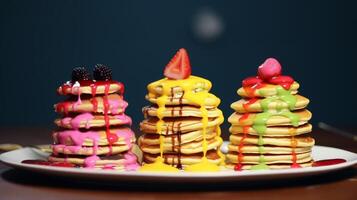 AI generated Artistic pancake stack creation photo