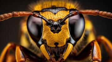 AI generated The diversity of insects in close up, showing their anatomy, patterns, and textures photo