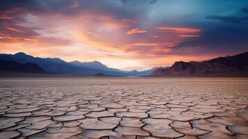 ai generado muerte Valle nacional parque un dramático cañón formación en el Desierto foto