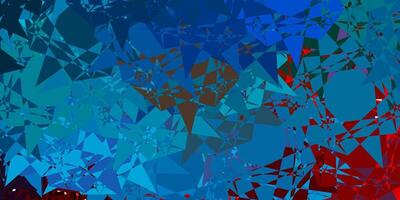 Light Blue, Red vector texture with random triangles.