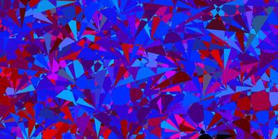 Dark Blue, Red vector background with triangles.