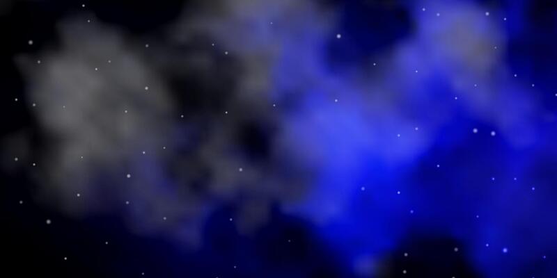 Dark BLUE vector texture with beautiful stars.