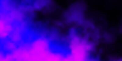 patrón de vector púrpura claro con nubes.