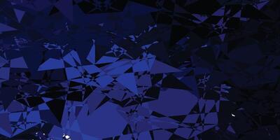 Dark BLUE vector background with polygonal forms.