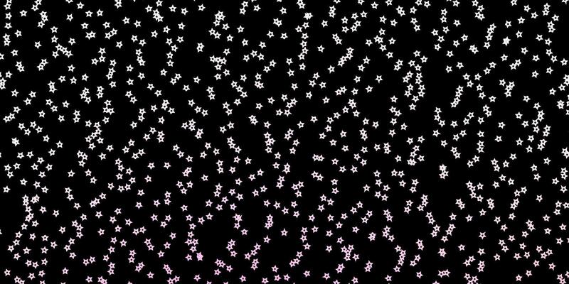 Dark Pink, Yellow vector pattern with abstract stars.