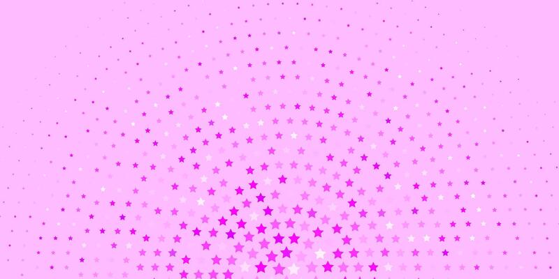 Light Purple, Pink vector background with colorful stars.