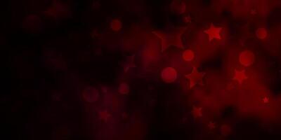 Dark Purple, Pink vector texture with circles, stars.